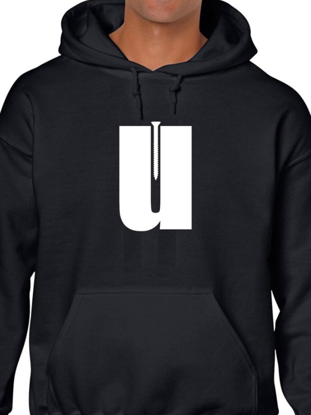 New Screw U Black Hoodie Fleece Sweatshirt